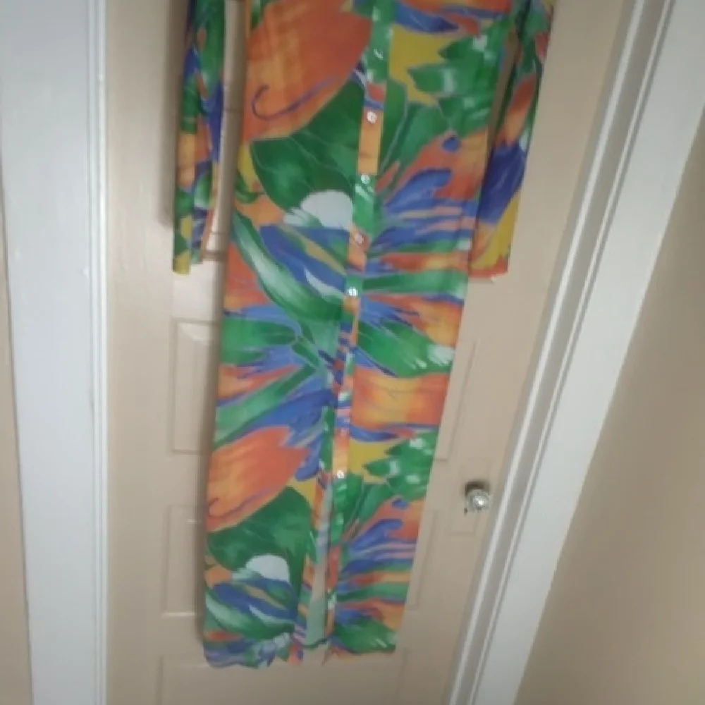 Multicolor Button-Down Dress - Picture 2 of 4